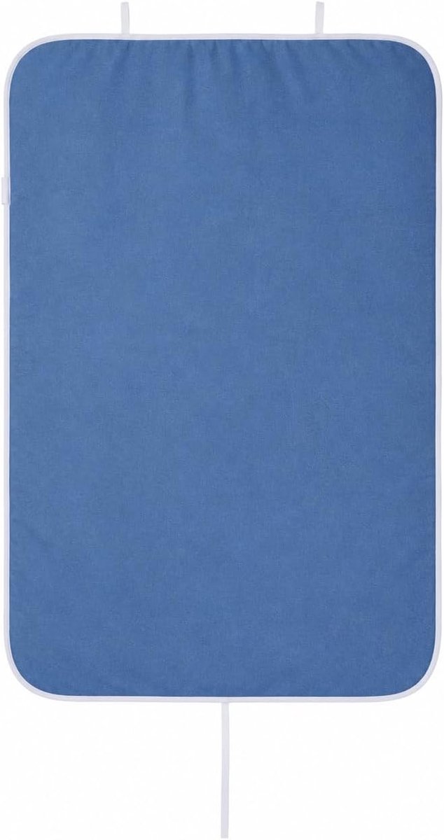 Strijkmat, 75 x 120 cm, hittebestendig strijkkussen met 3 hangende haken, antislip, opvouwbare strijkdeken voor reizen, tafelblad, bank, bed, marineblauw
