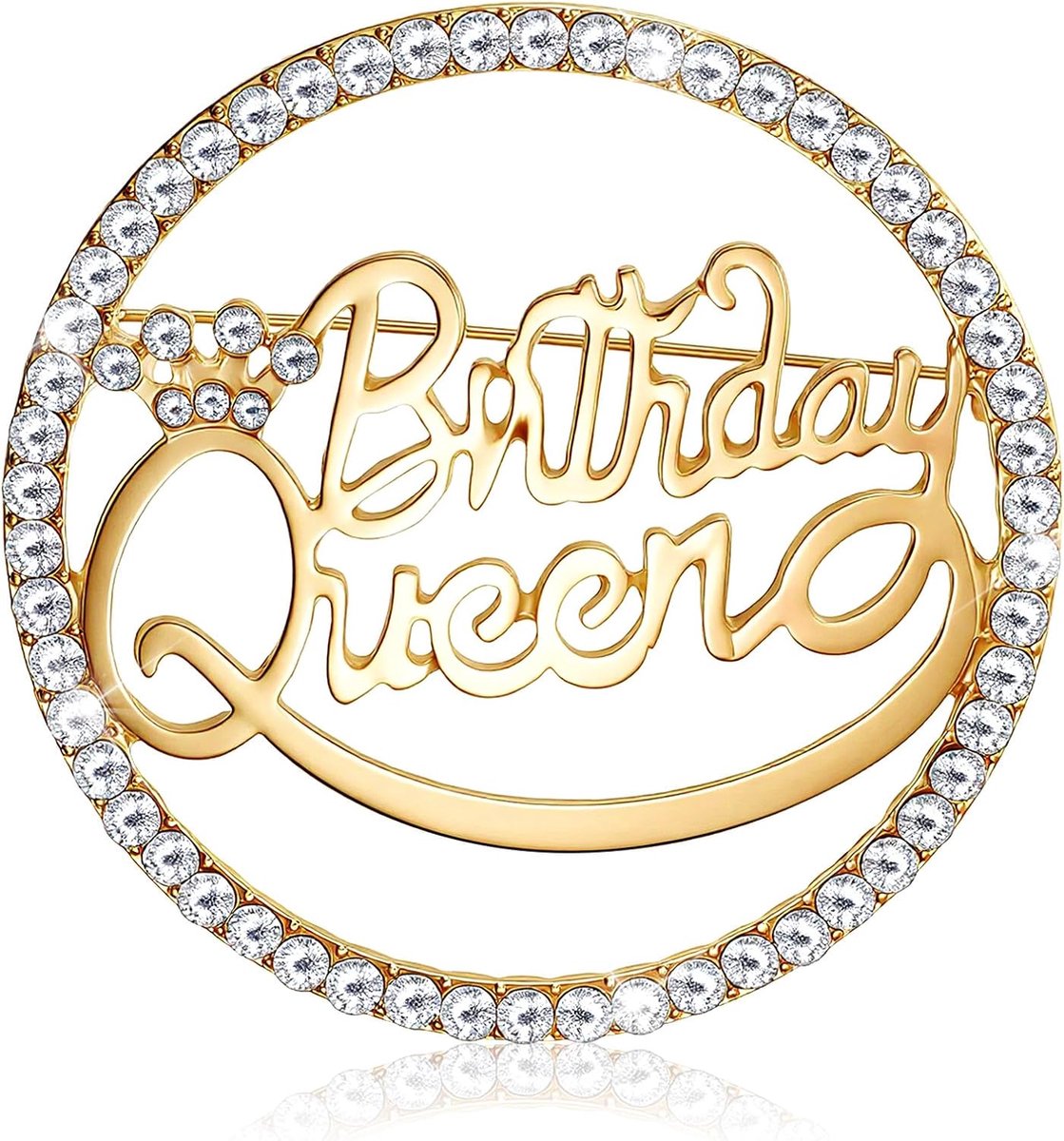 Brochespelden Verjaardagsbadge Dames Deco Queen Verjaardag Glanzende Verjaardag Pin Vrouwen Party Accessoires Decoratieset voor Vrouwen Meisjes