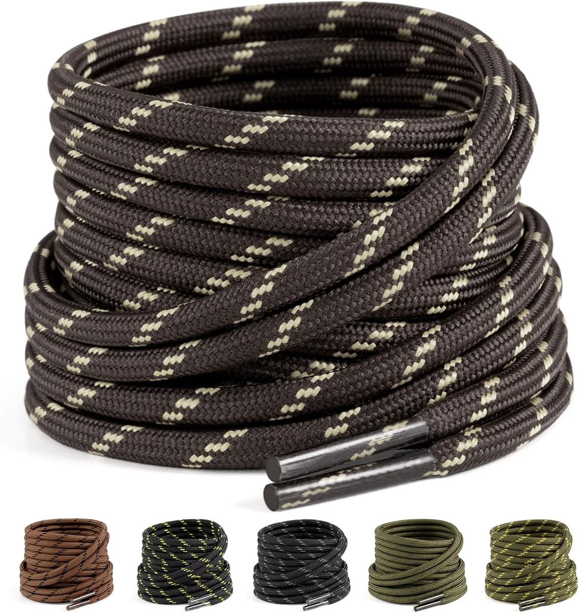2 paar laarzen veters rond [4.5mm], scheurbestendige schoenen riemen voor wandelschoenen, werkschoenen, vrouwen