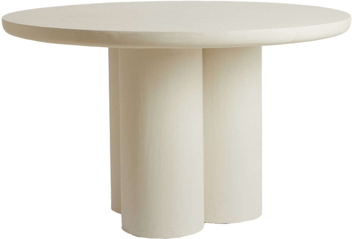 Light & Living Eettafel MIZUHO - Ø130x78cm - Wit