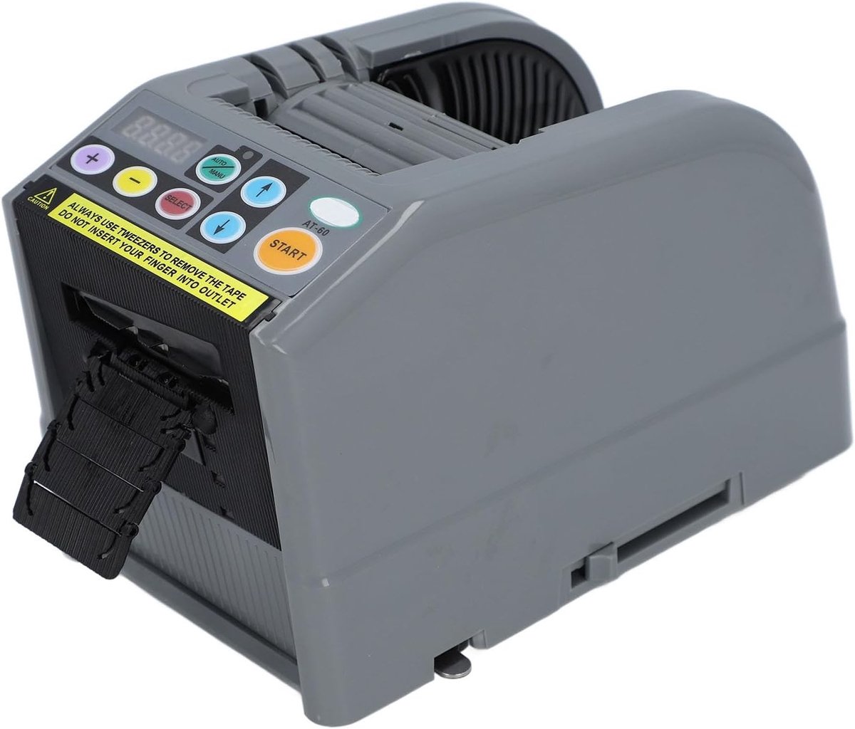 Automatische Lint Snijmachine en Tape Dispenser met Handmatige en Automatische Opties voor 6-60mm Breedte en 5-999mm Lengte, EU Plug 220-240V