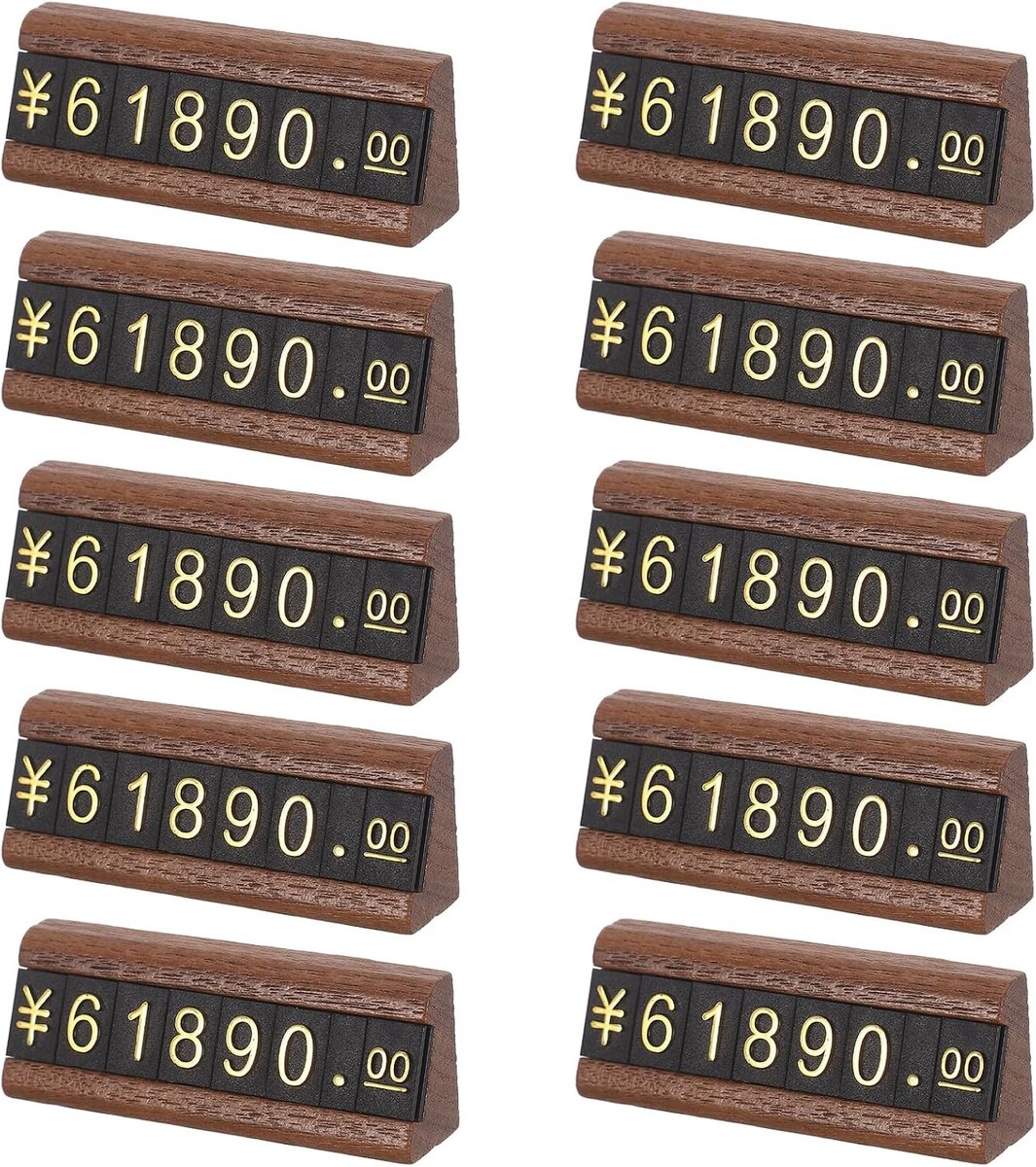 Prijslabels met flexibele combinaties en plastic, elegante en heldere inscriptie voor sieraden in winkelcentra, ideaal voor professionals en detailhandel.