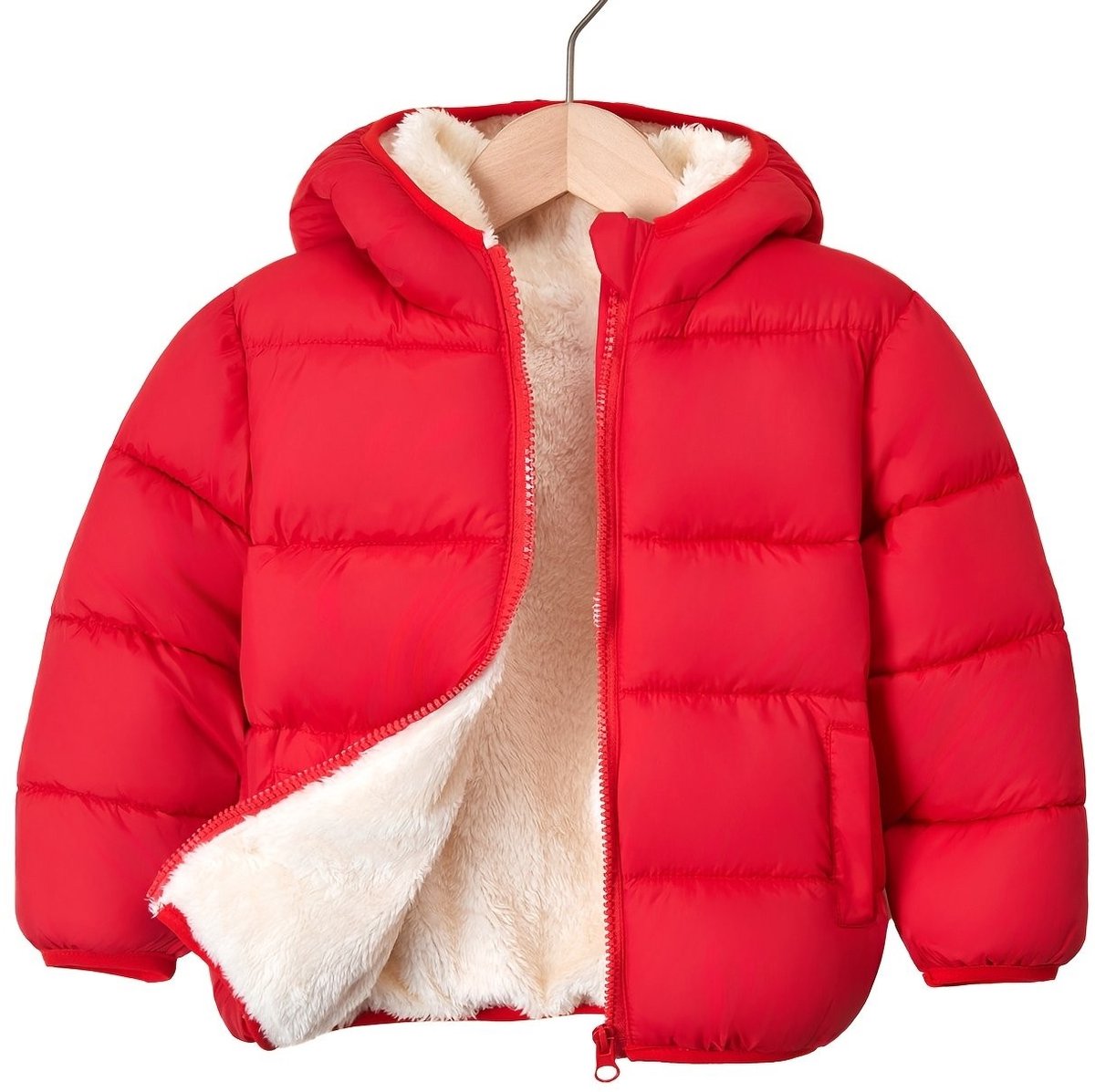 Currero Winterjas Parka Jongens Lange Jas Wintermantel Overjas Gewatteerd Waterdicht Winter Stijlvol Mantel Kinderen 3-4 Jaar Rood
