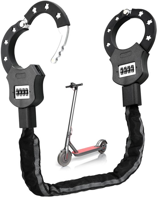TLGREEN E-scooterslot met cijfercode Handboeislot - voor fietsen elektrische scooters of zelfbalancerende scooters - Zwart