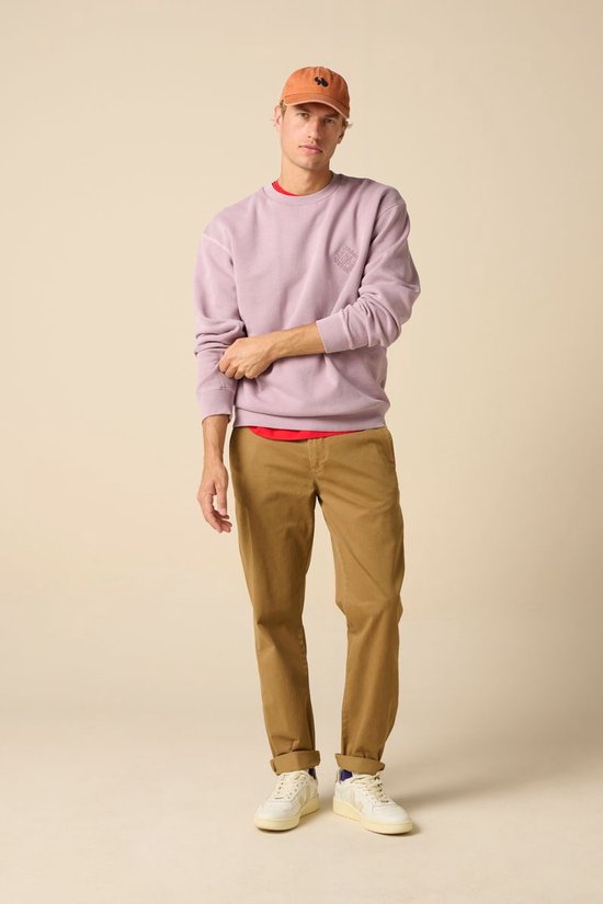 Lichtpaarse Sweater Met Embroidery