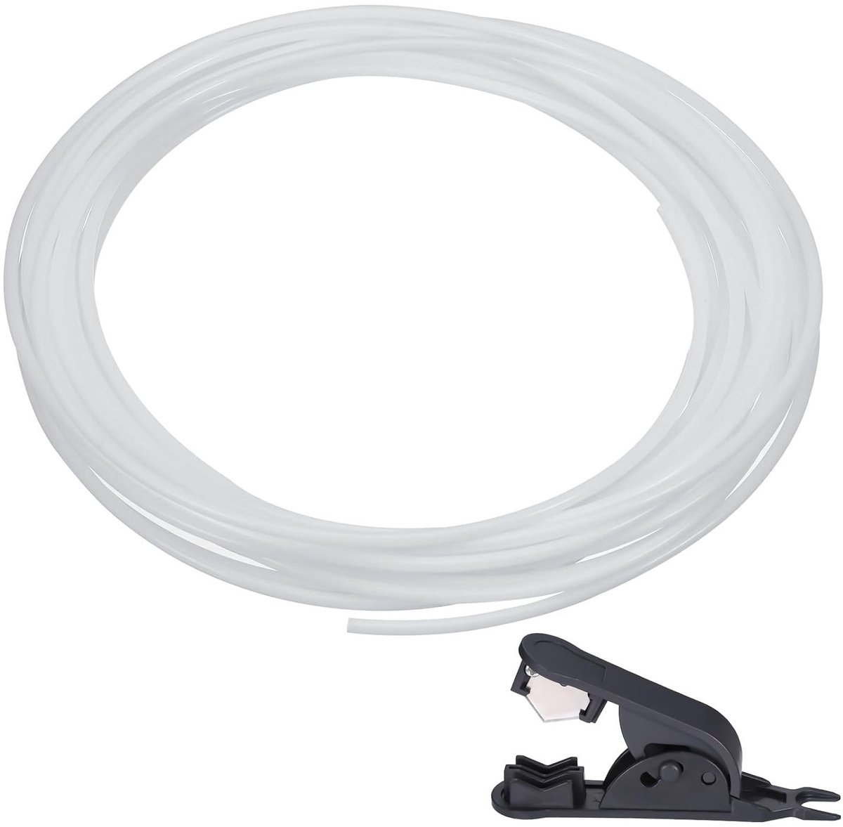 10 meter PTFE Slang 4mm x 2.5mm, Teflon Tube voor 3D Printer, Geschikt voor 1.75mm Filament, Ideaal voor Creality K1/K1 Max/Ender 3 V3, Wit en Duurzaam