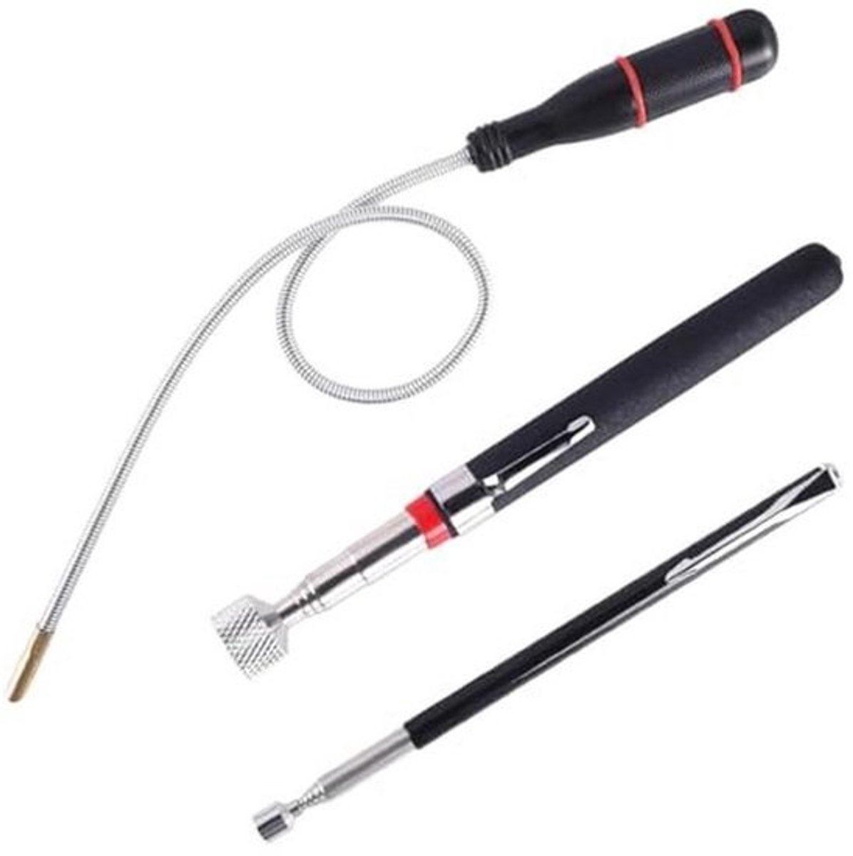 Telescopische Magnetische Hulpmiddelen Set van 3 - Flexibele Lifting Tools
