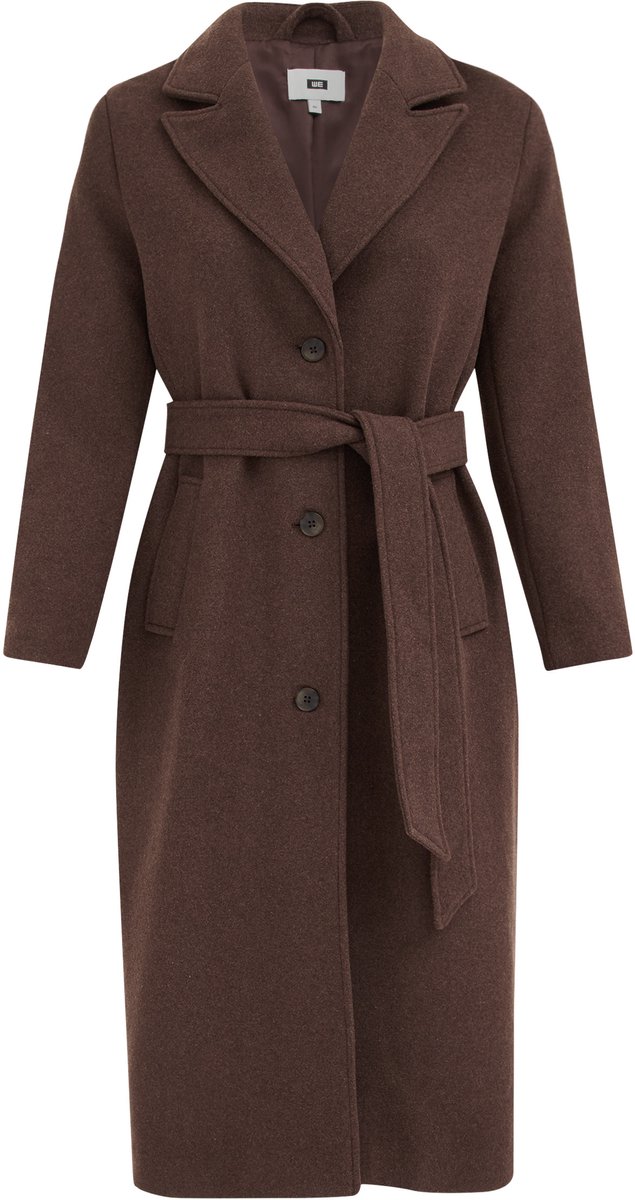 WE Fashion Dames jas van wolmix - Curve