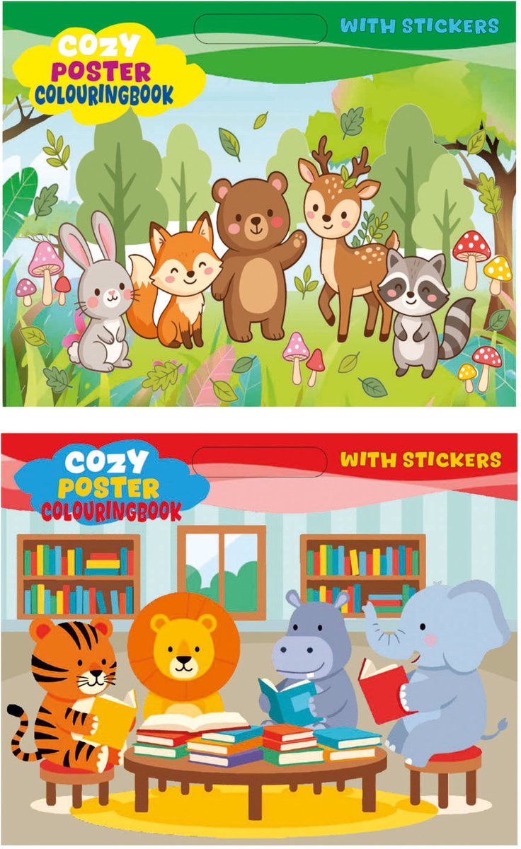 Cozy Kleur- en Stickerboek - 48pag.