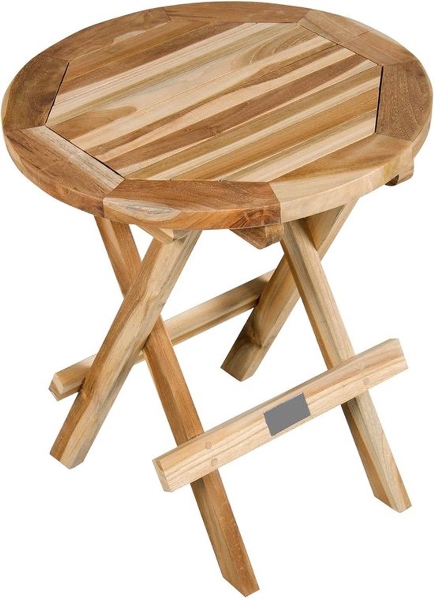Teakhouten bijzettafel - balkon tafel - Ø 50 cm