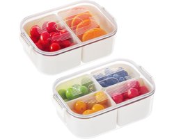 Luxear Snackbox met 6 afneembare compartimenten, snackbakje
