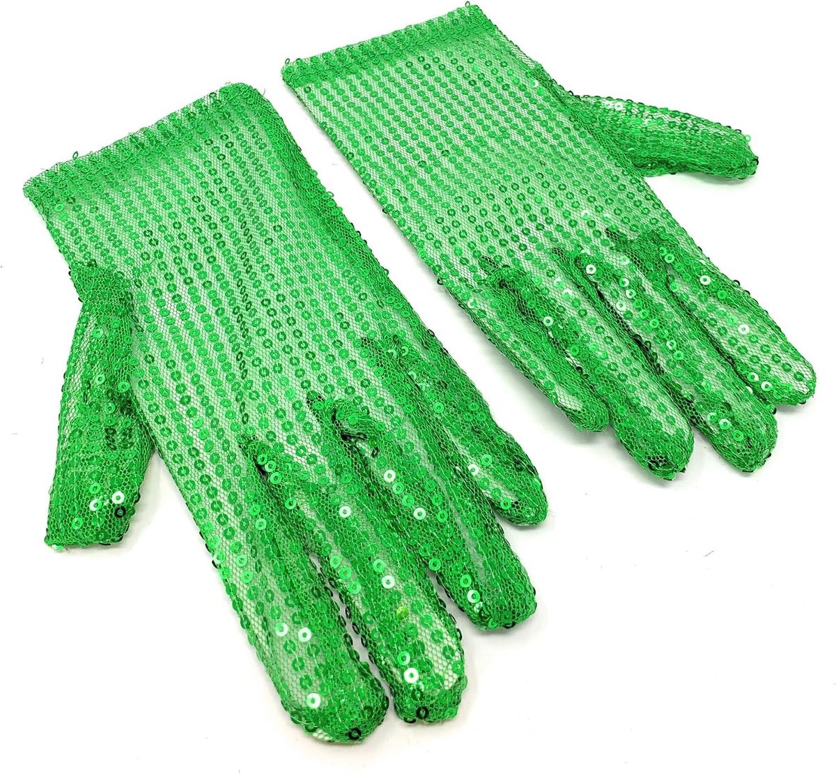 Handschoenen van polyester met pailletten, straal 22 cm