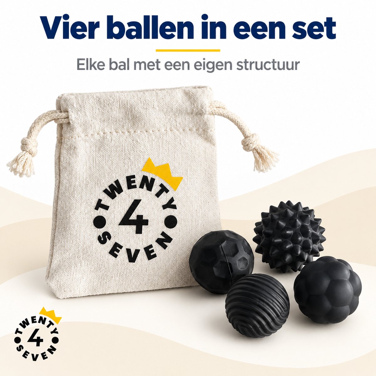 Twenty4seven® Fidget Toys Set 4 Ballen - Magnetische Focusballen met Vier Structuren - Stapelbaar en Stil - Kerst en Sinterklaas Cadeautjes - Speelgoed Cadeau Kind en Volwassene — cadeau in Gadgets - foto 4
