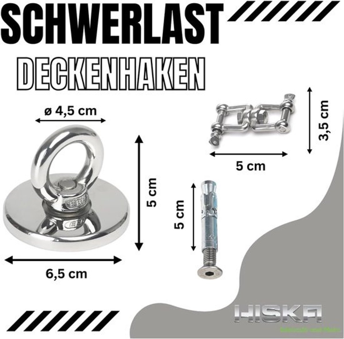 RVS Plafondhaak met 360° Draai-uur voor Hangstoel, Schommel en Bokszak