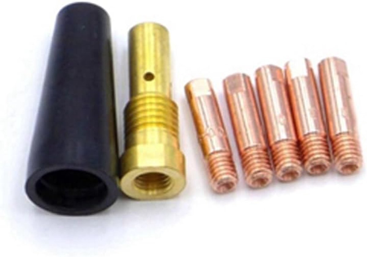 7 stuks/set mondstukken zonder gas voor voeding FC90 0,9 mm FC90 lasgereedschap voor MIG-lasser, eenvoudige installatie