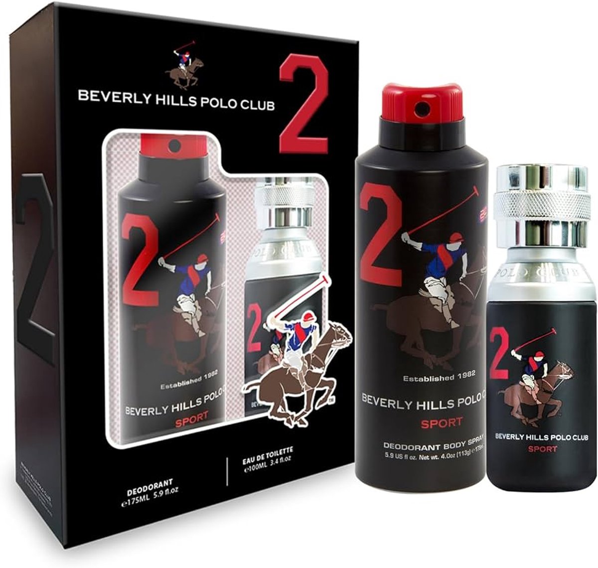 Beverly Hills Polo Club Sport Men Two Eau De Toilette 100ml Gift Set