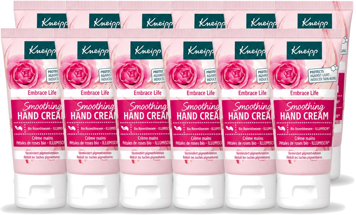 12 x Kneipp - Handcrème - Embrace Life - Anti‑Aging (ILLUMISCIN) - 50 ml - Voordeelverpakking - 12 stuks