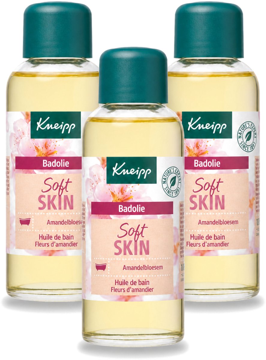 3 x Kneipp - Badolie - Amandelbloesem - Voor droge en gevoelige huid - 100 ml - Voordeelverpakking - 3 stuks