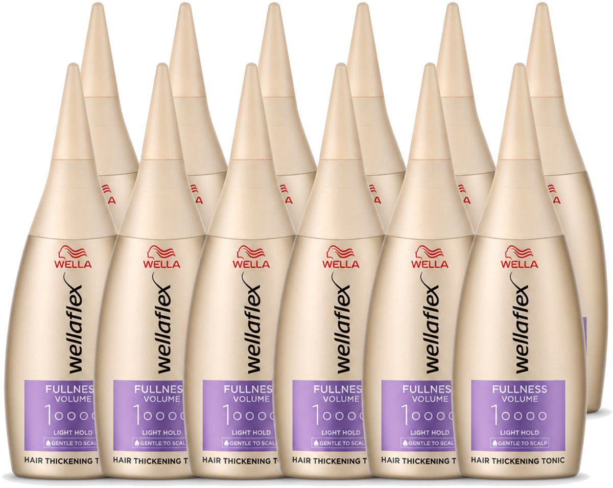 12 x Wella – Flex Fullness Volume – Haar Tonic – 100 ml - Voordeelverpakking - 12 stuks