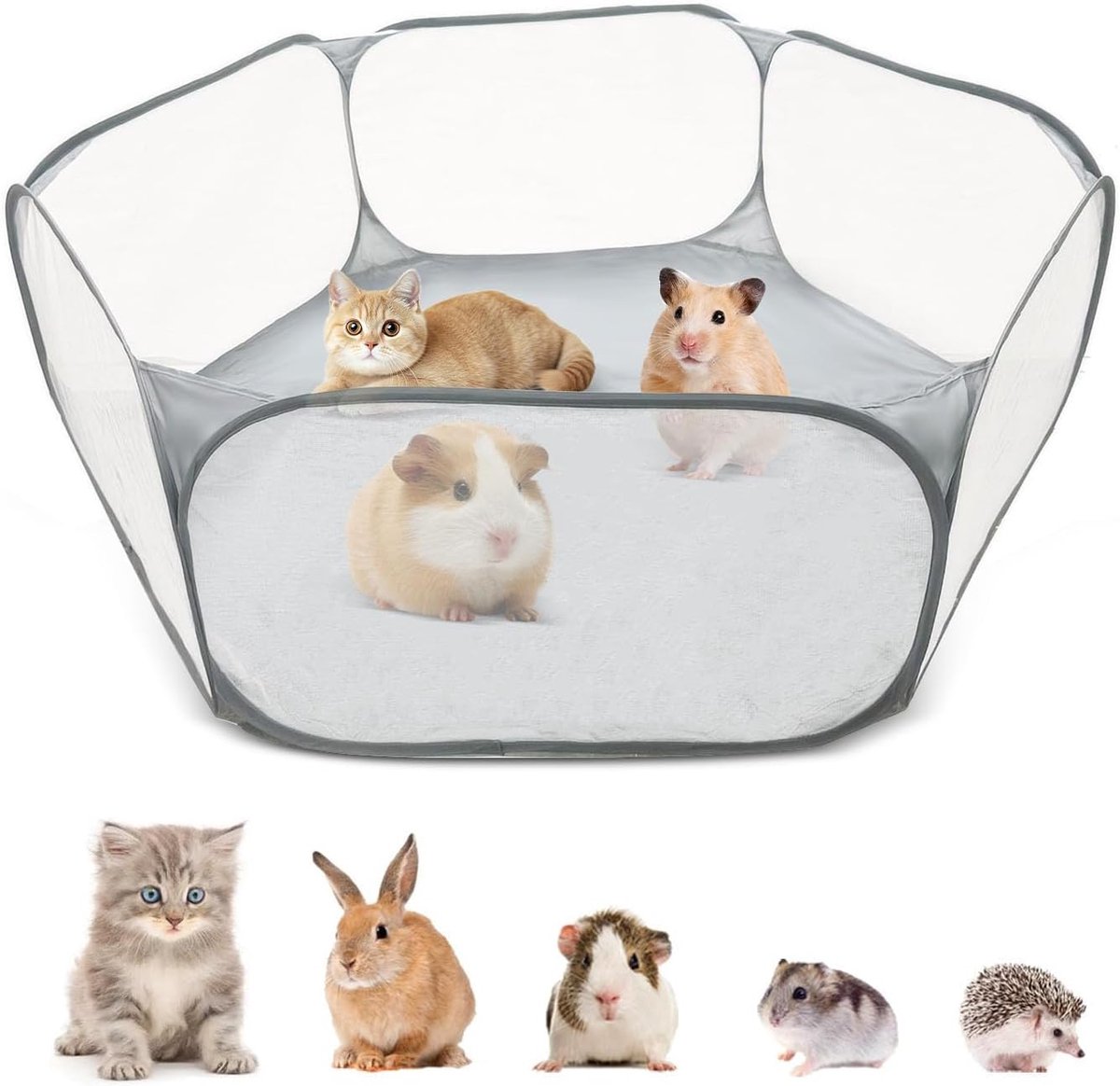 Loopstal voor kleine dieren, opvouwbare kooi, tent, oefenhek, hamsteruitloop