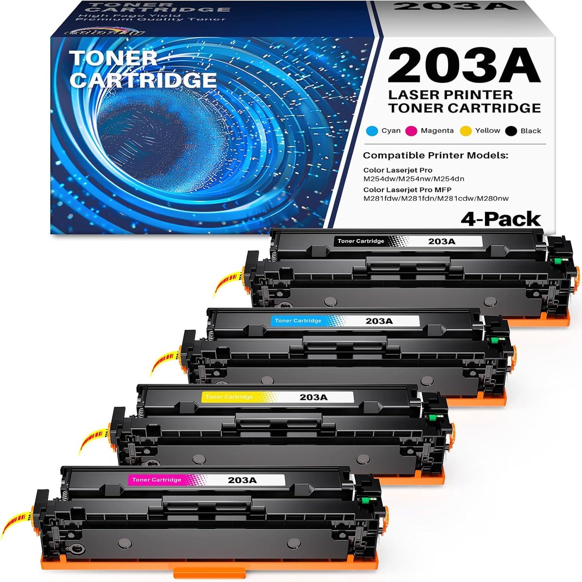tonercartridge 203A 4-pack - compatibel - voor HP Laserjet Pro - hoge afdrukkwaliteit - ShopVlot
