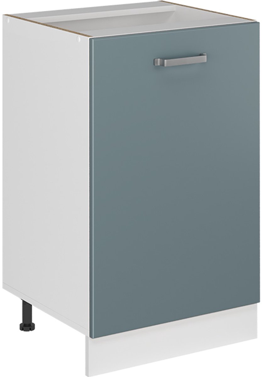 Vicco Keukenonderkast R-Line, Blauw-grijs/Wit, 50 cm zonder werkblad