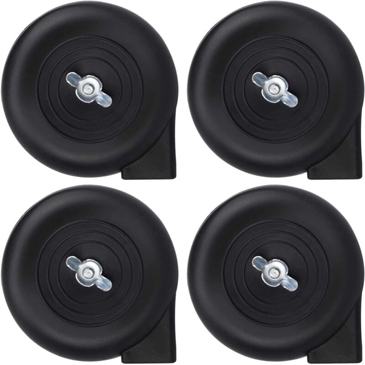 Een set van 4 geluidsarme 20 mm luchtcompressorfilters – aerodynamische geluidsreductie – stofbescherming