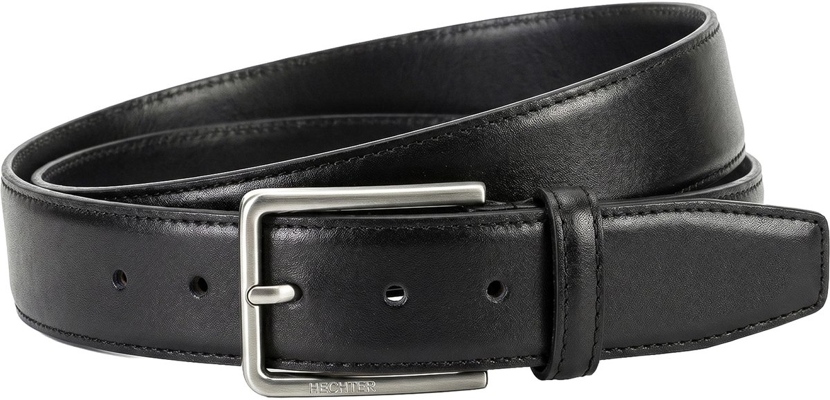 HECHTER leren heren riem - zwart