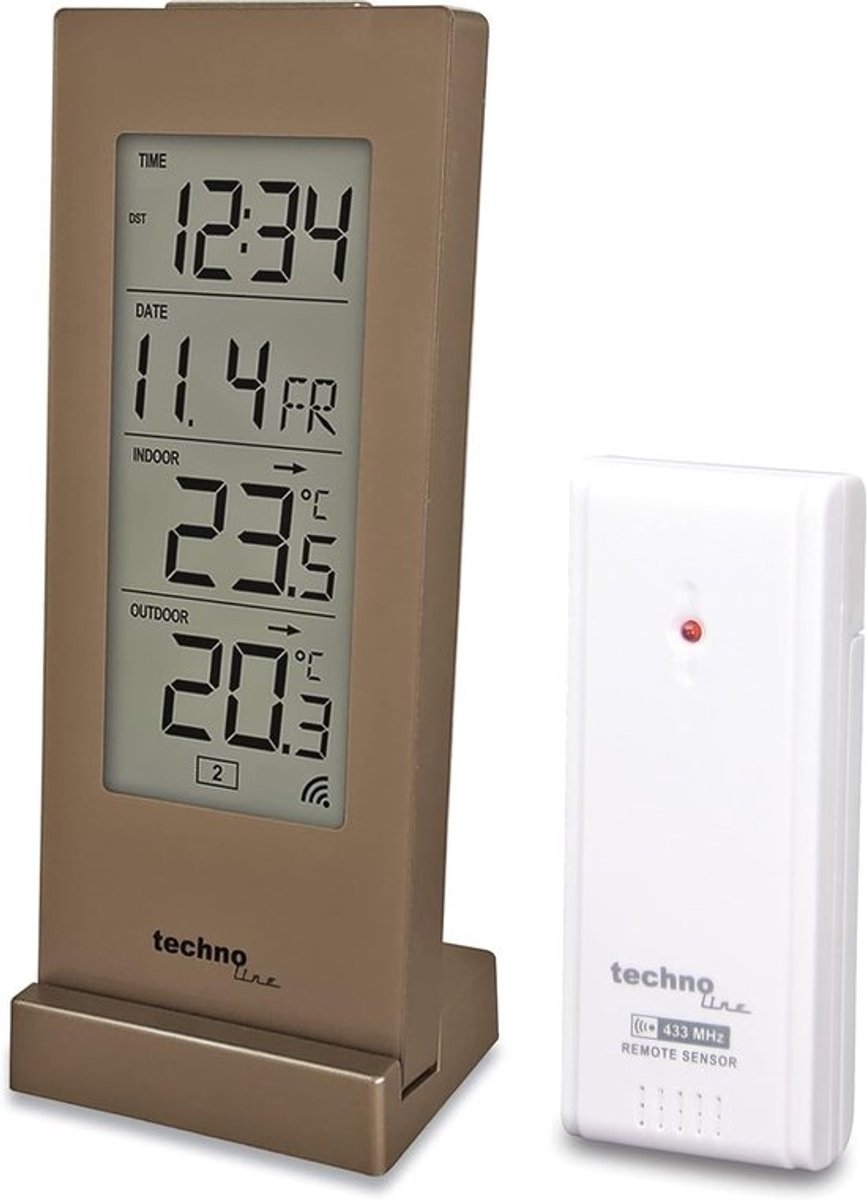 Weerstation met Temperatuurweergave en Draadloze Ontvangst