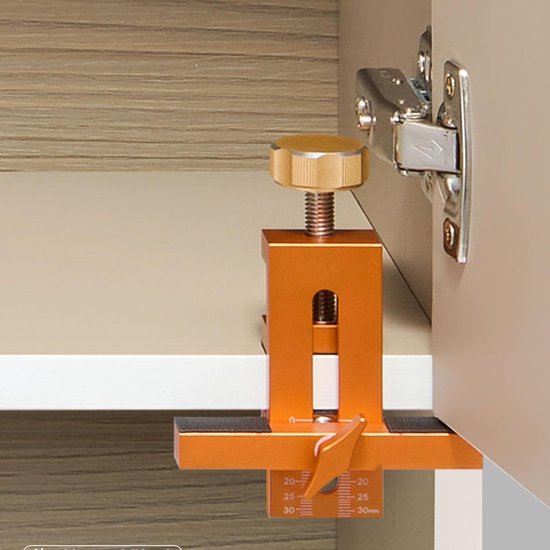 Deur Installatie Positioner, Kastdeur Montage Sjabloon, Verstelbare Vergrote Vergrote Aluminiumlegering Kastdeur Installatie Positioner — afbeelding 2