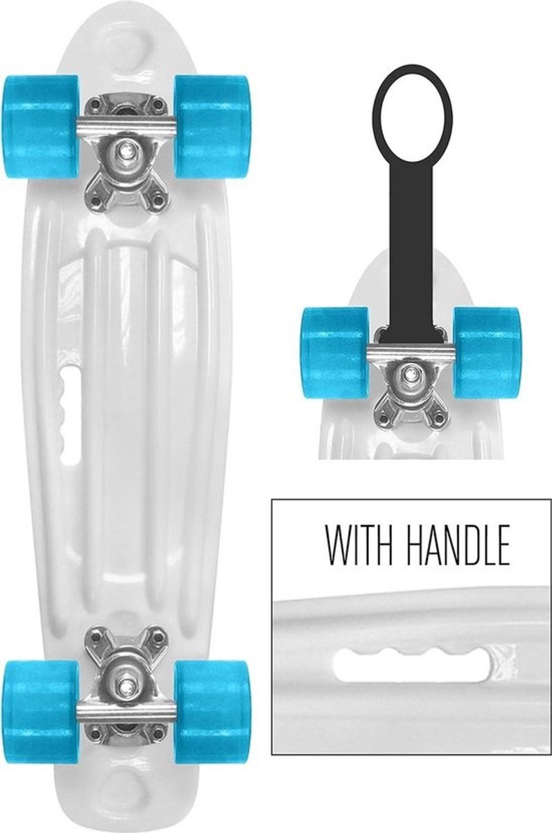 22 x 6 Skateboard met Skids Control handvat en JS100310 wit 556 cm