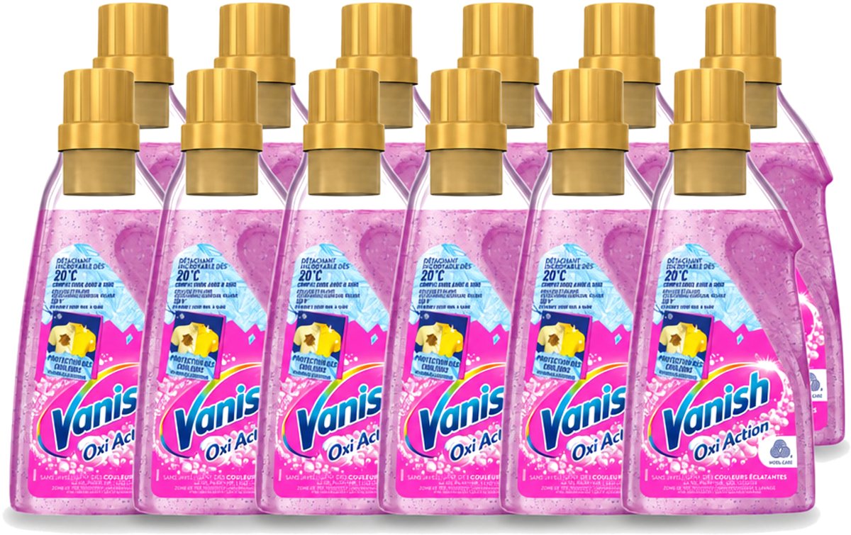 12 x Vanish – Wasbooster Gel – Oxi Action – 750 ml - Voordeelverpakking - 12 stuks