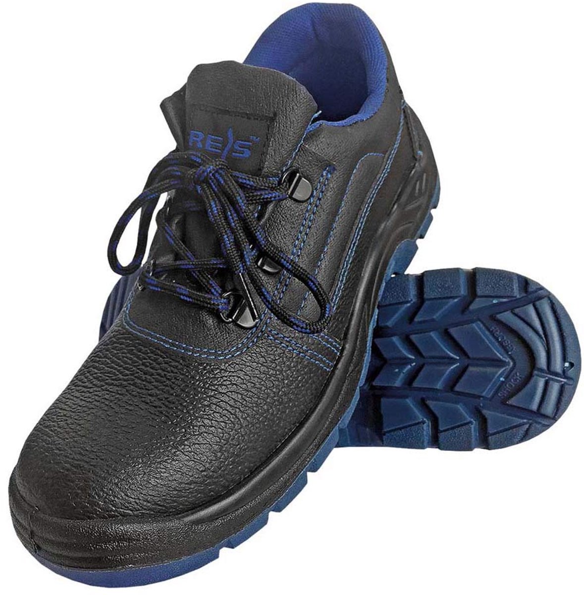 Veiligheidsschoenen maat 43 - zwart-blauw - ademend - optimale bescherming - ShopVlot