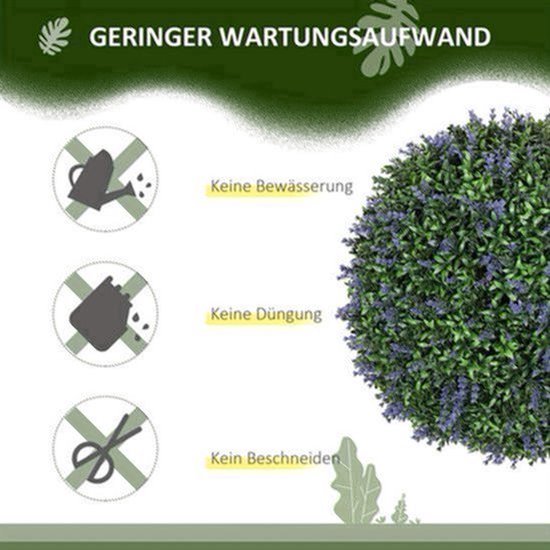Kunstlavendel – Nepplanten – Sierplanten – Decoratieplanten – Kunstbloemen – Set Van 2 – 42 Cm Hoog – Onderhoudsvrij Kunststof