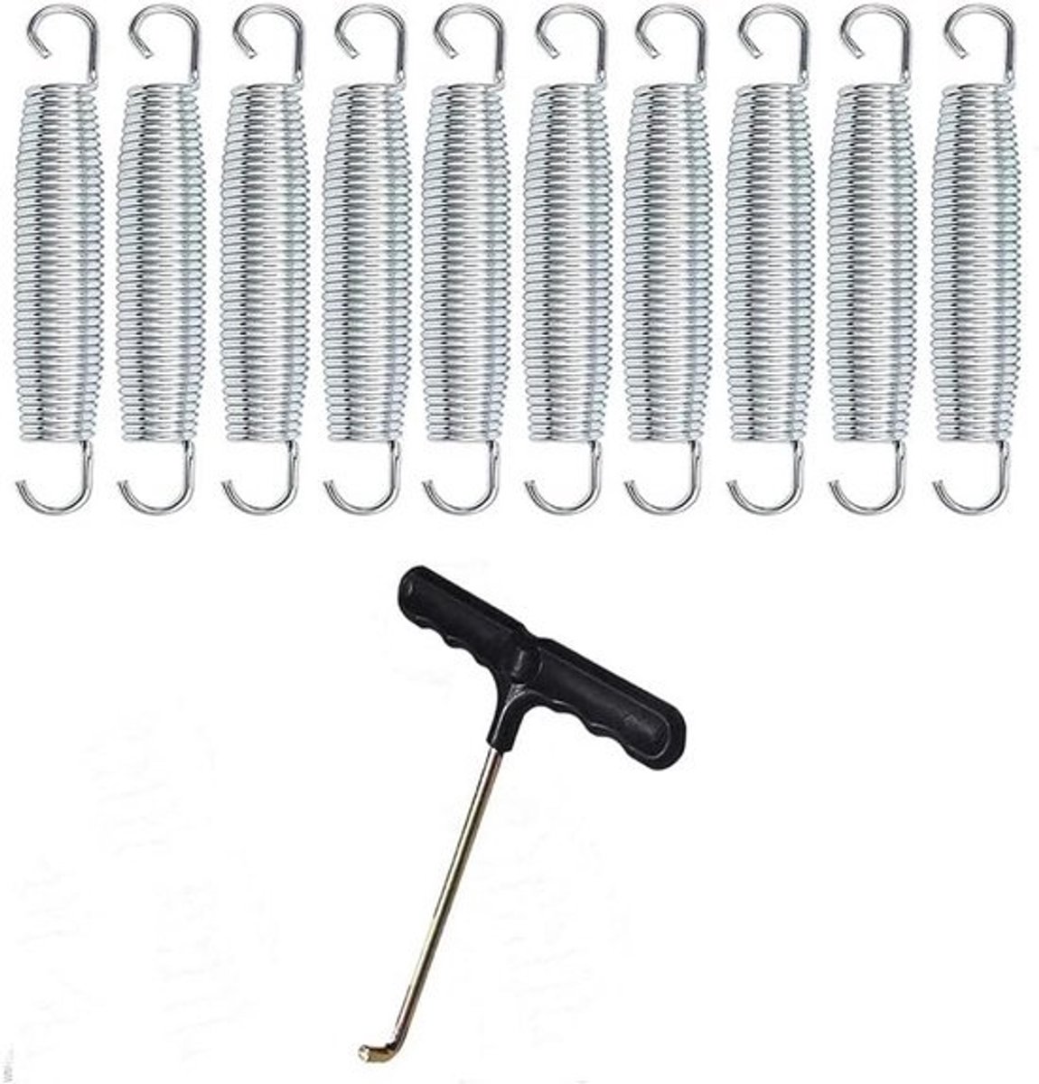 Heavy-duty Trampoline Veren Vervangingskit - 10 Stuks - Roestbestendige Accessoires voor Optimale Springervaring - 16.5 cm