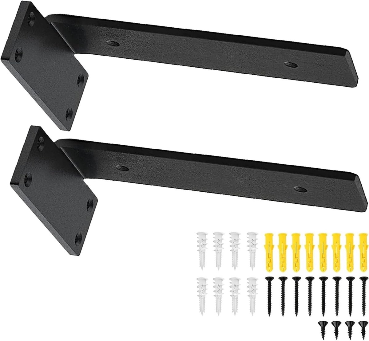 Plankdragers 2 stuks, stevige plankbeugels voor zwevende planken, draagkracht tot 45 kg, wandhouders 30,5 cm