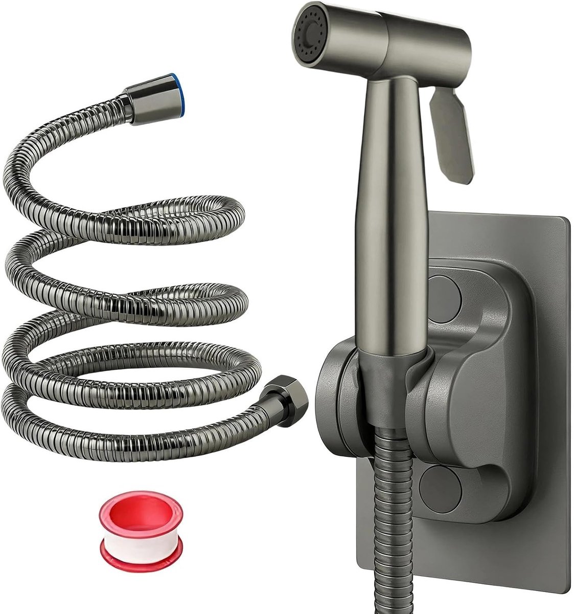 304 RVS Toilet-Drukspuit voor Toilet en Badkamer, Handdouche met 1.5 m RVS Slang, Bidet Spray Kit voor Hygiëne en Comfort