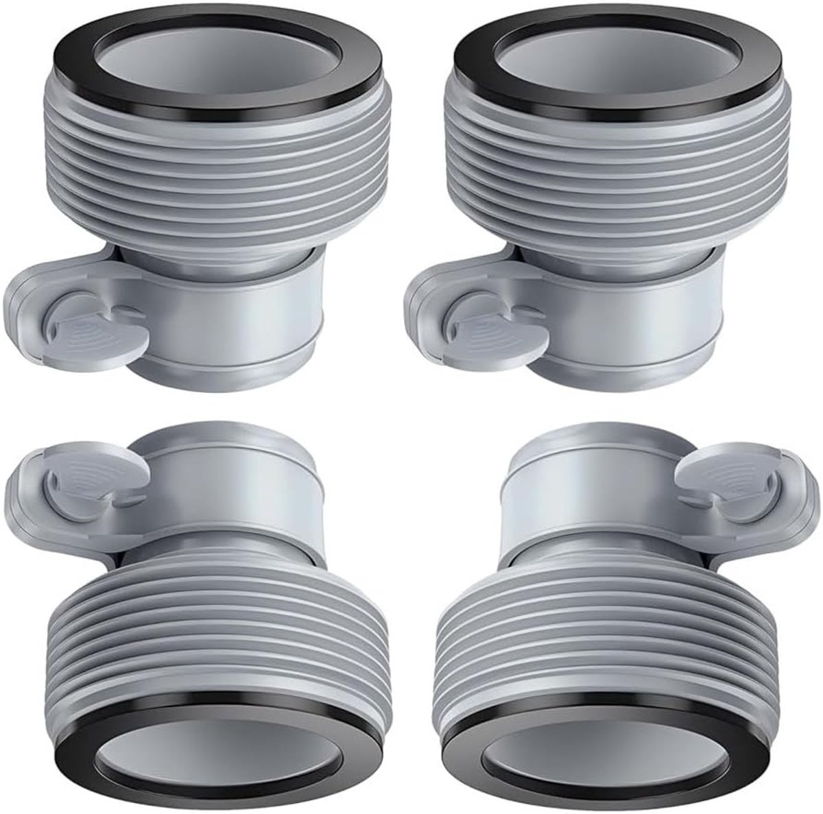 4-delige Poolslang Adapter Set, Slangconnector voor Spiralen, Accessoires voor 1.5 Inch Aansluitingen en Zwembadonderhoud