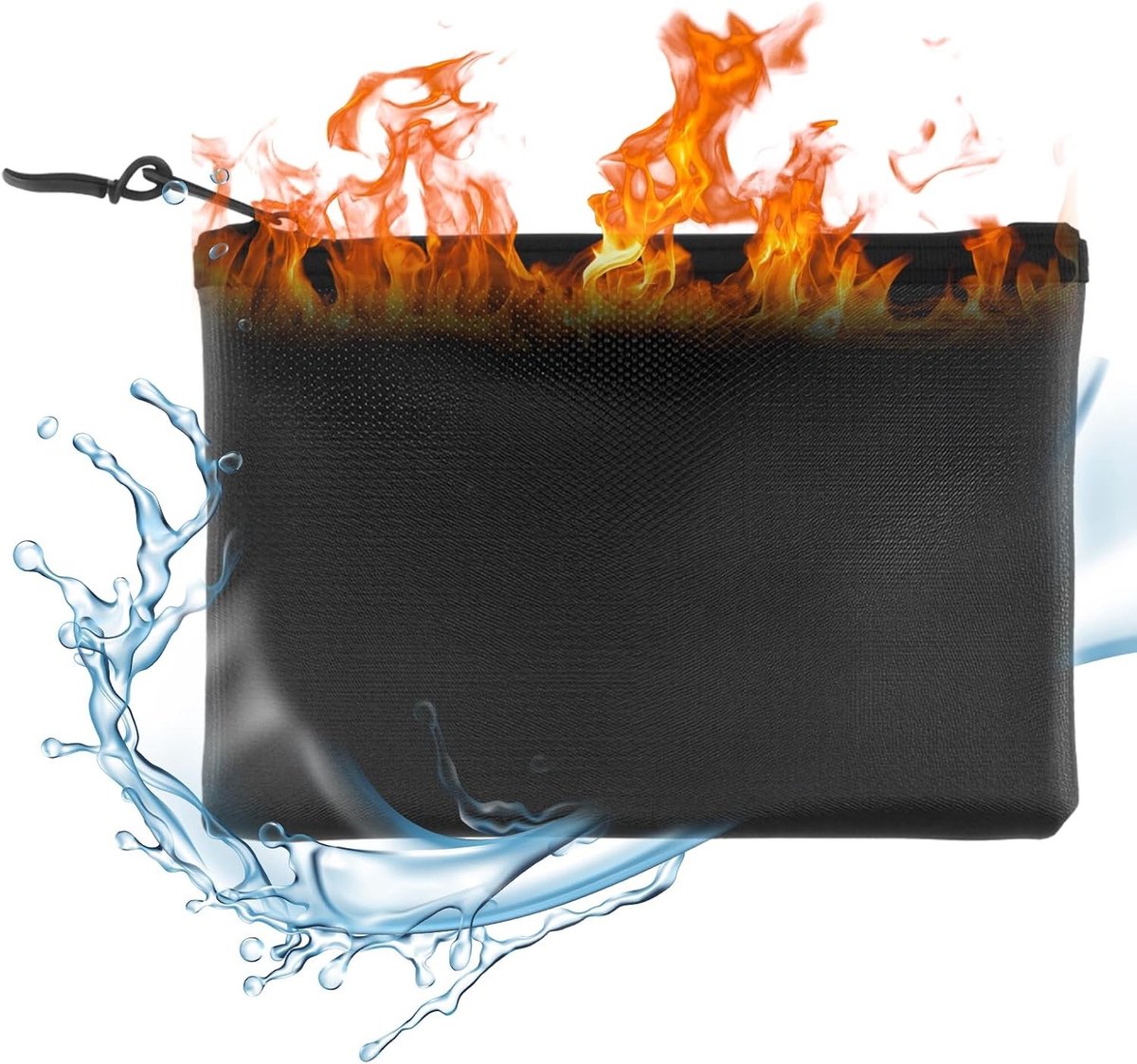 Brandveilige en waterdichte documententas, 20.5 x 13.5 cm, voor paspoorten, geld, sieraden en waardevolle spullen, veilig en duurzaam, ideaal voor bescherming tegen brand en water