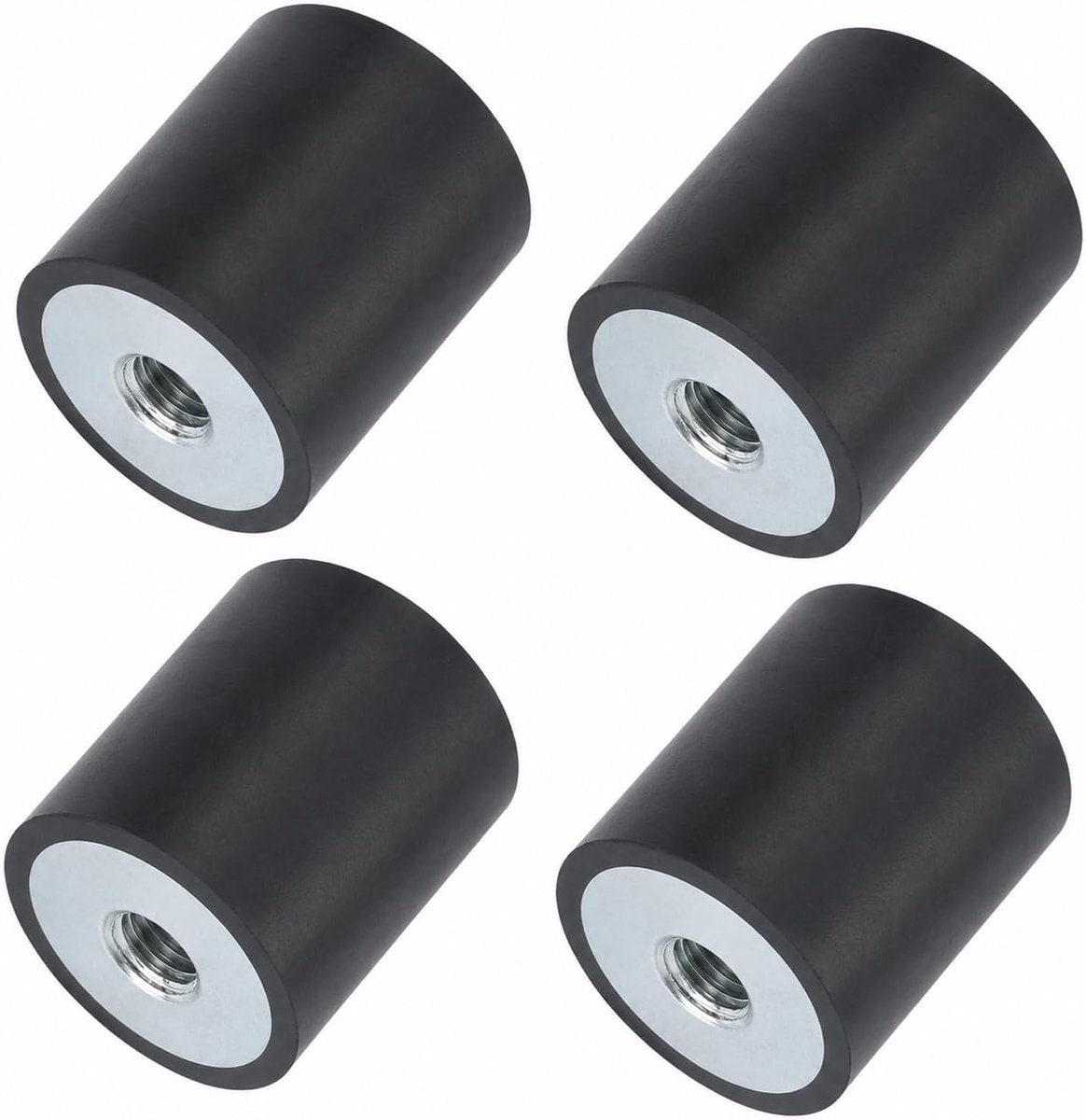 Rubberen houders met binnendraad, stille cilinderblok, anti-vibratie, met dubbele binnendraad, voor machines en apparatuur, 4 stuks
