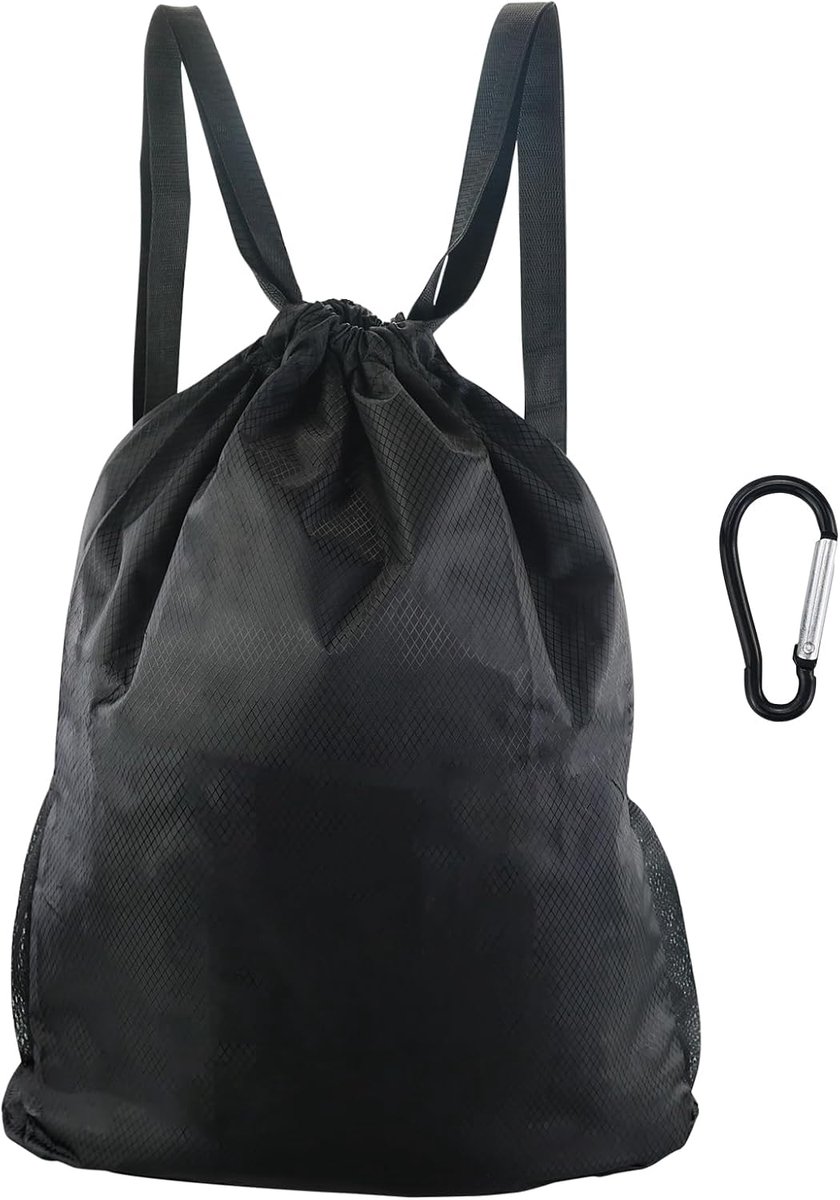 Tas met trekkoord, waterdichte gymtas en rugzak met trekkoord, sport- en zwemtas, gymtas voor dames en heren, ideaal voor school,