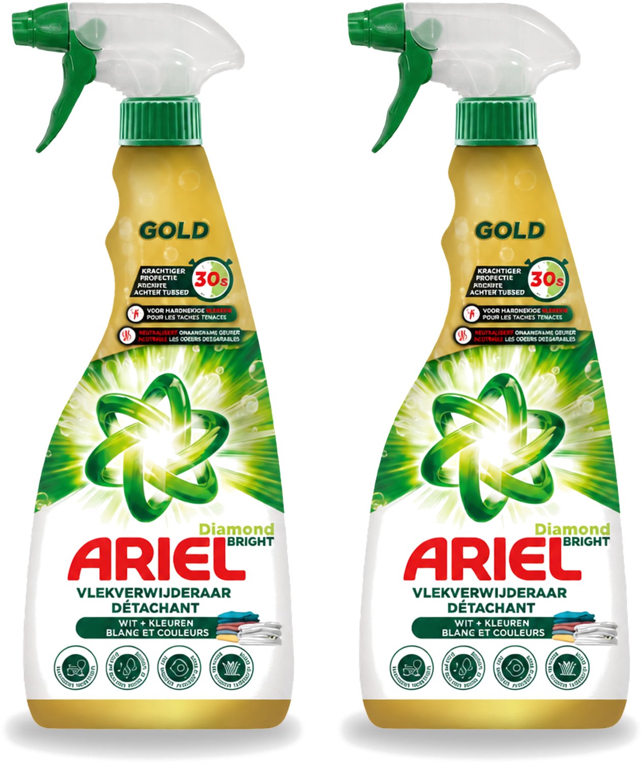 2 x Ariel - Vlekkenverwijderaar - Gold Spray - 750 ml - Voordeelverpakking - 2 stuks