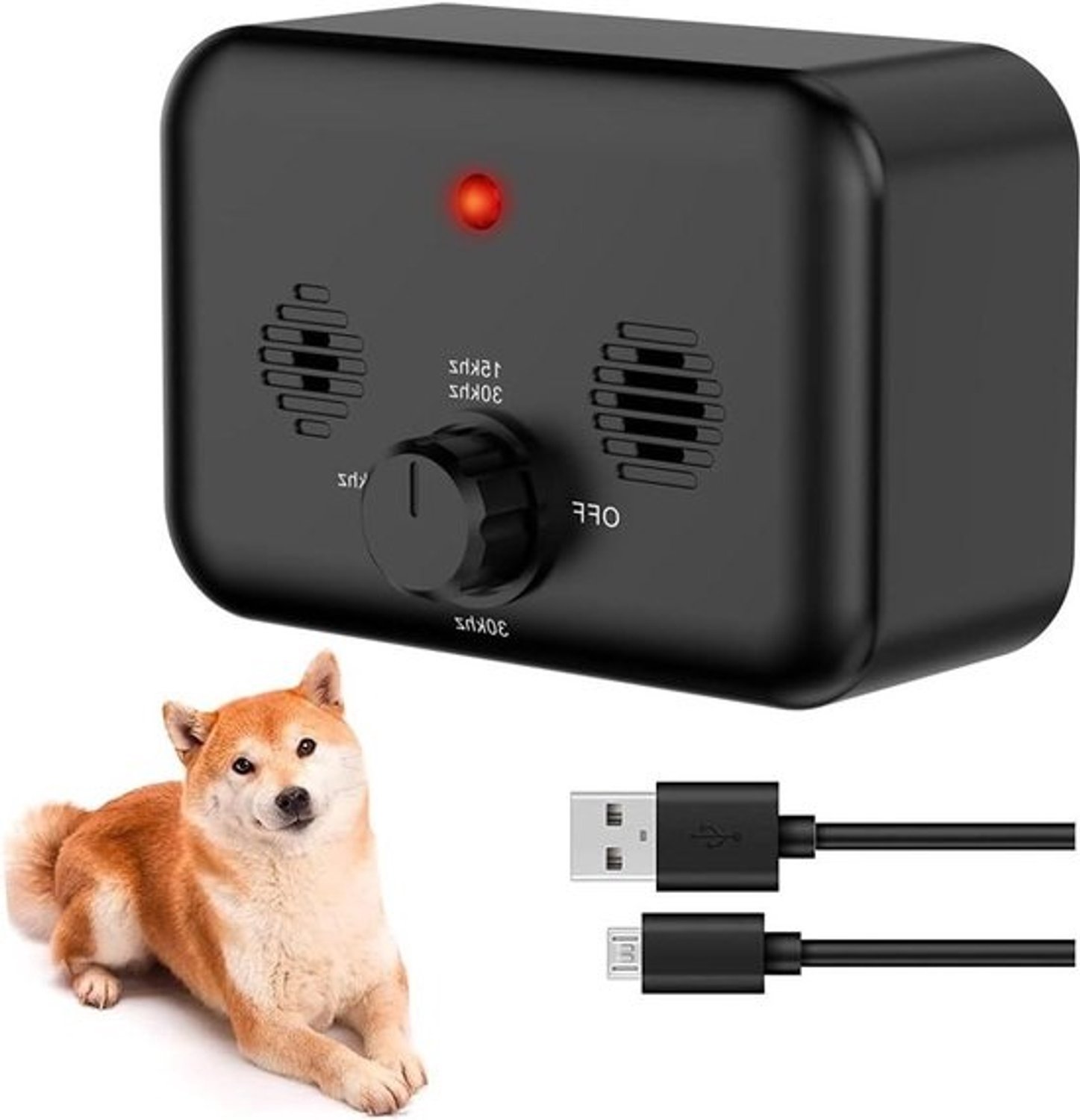 Ultrasoon geluidsapparaat voor honden - oplaadbaar met 3 niveaus - anti-blaftraining - IPX4 - binnen en buiten - voor kleine tot grote honden