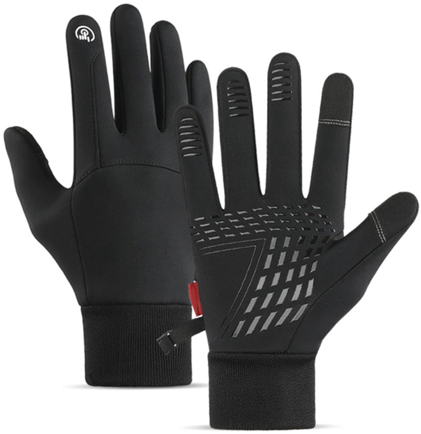 Famanu – Thermische hardloophandschoenen met touchscreen voor dames en heren Wit