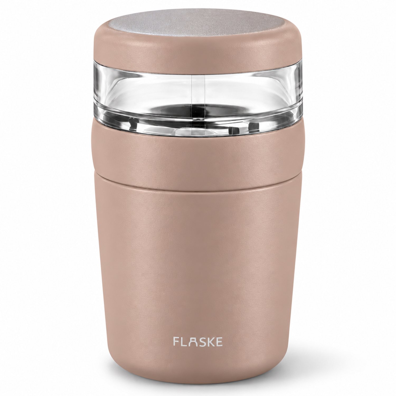 FLASKE Muesli Bowl 720ML - Yoghurtbeker To Go - Ontbijtbeker - Lunchpot - Salade Box - Voor Yoghurt, Havermout & Salade - Lekvrij & Isolerend - Wit/Cloud