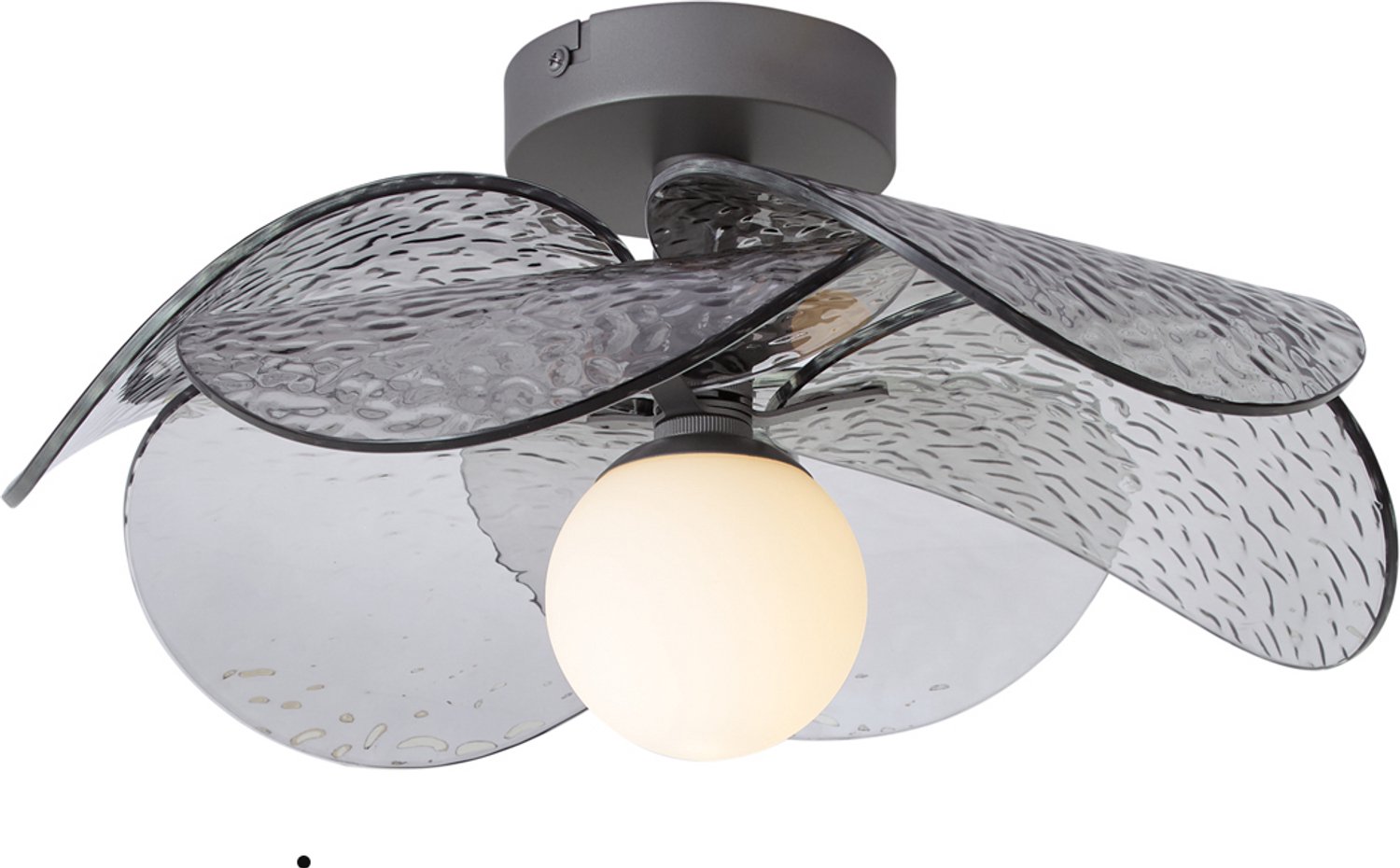 Qazqa design plafondlamp, plafonniere - Kemner - zilver, rond, 34.5cm, ideaal als hal, slaapkamer en woonkamer lamp