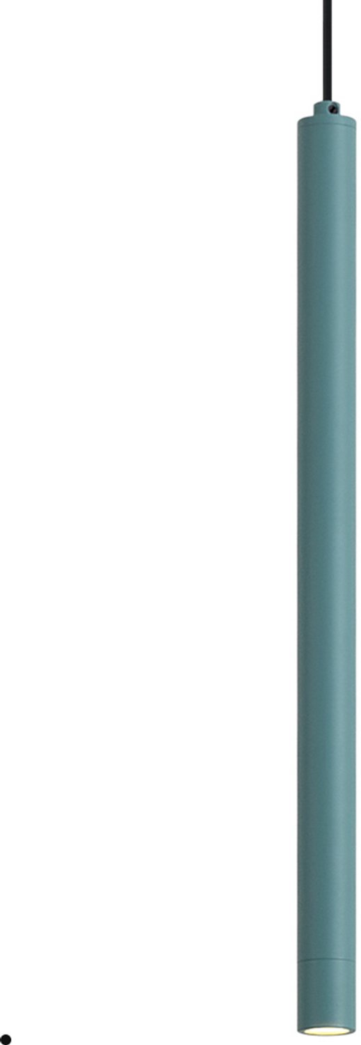 Qazqa retro hanglamp - Chuba - blauw, rond, 8cm, ideaal als woonkamer lamp