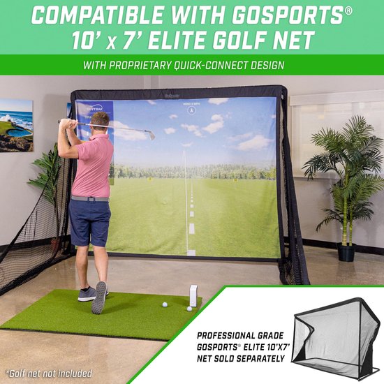 Golf simulator impact screen 10ft x 7ft - wit mat polyester - standaard projectie - ideaal voor thuisgebruik - m-winkel — afbeelding 3