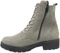 Grijze veterboot van Wäldlaufer met glitters, vetersluiting en een zwarte profielzool.