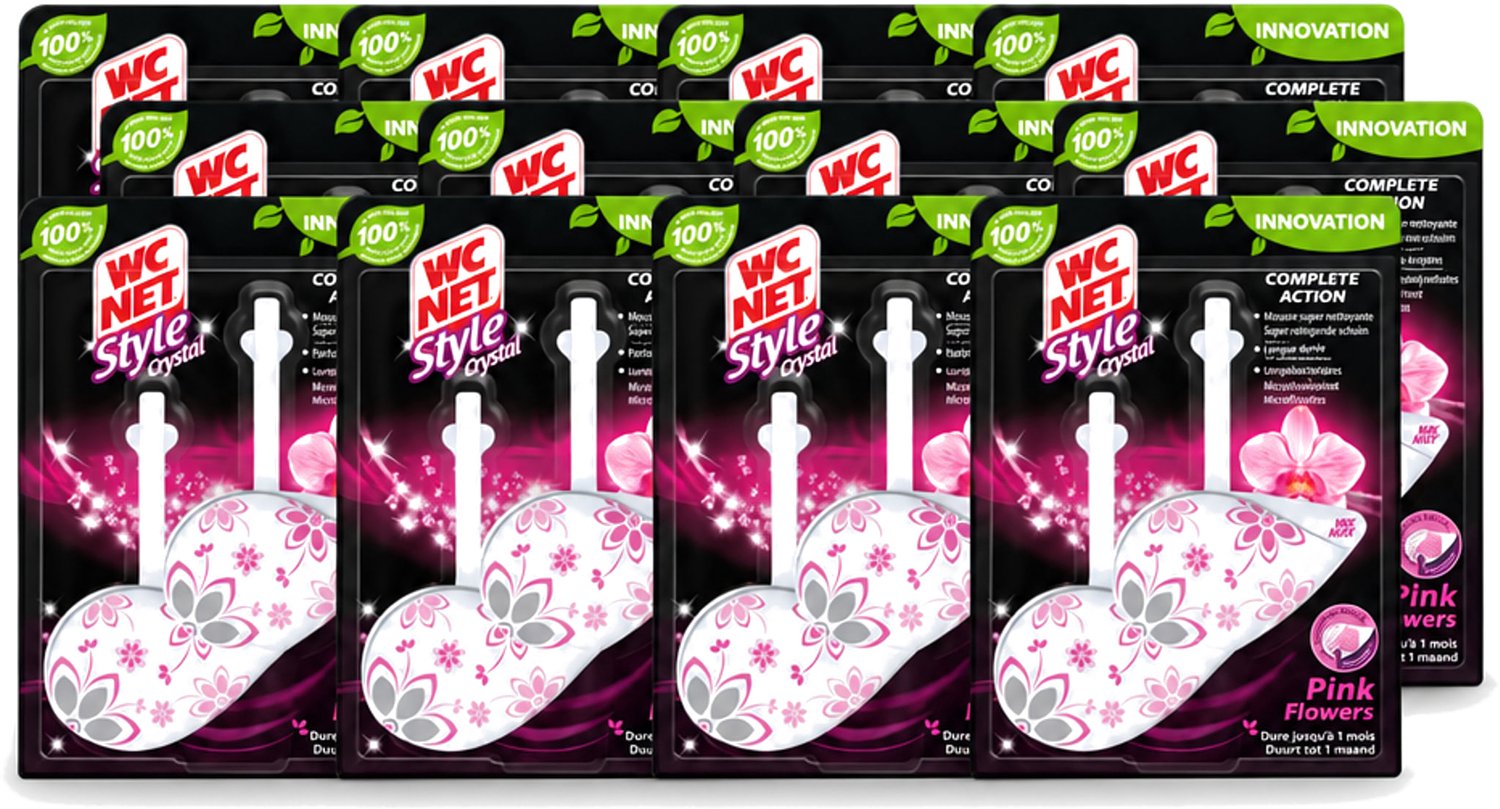 12 x WC Net - Toiletblok - Frisse Bloemen - 2 Blokjes - Voordeelverpakking - 12 stuks